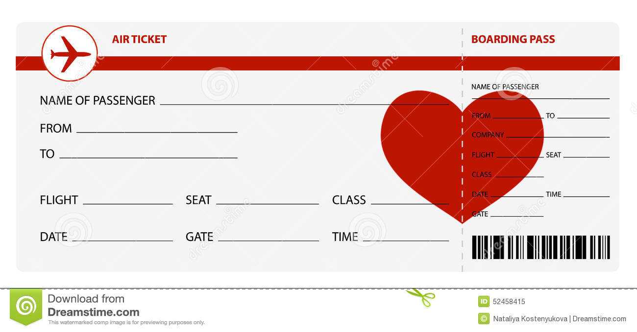 Air Ticket Stock Vector. Illustration Of Coupon, Airplane With Regard To Plane Ticket Template Word