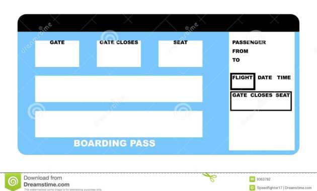 Airline Ticket Stock Illustration. Illustration Of Isolated for Plane Ticket Template Word