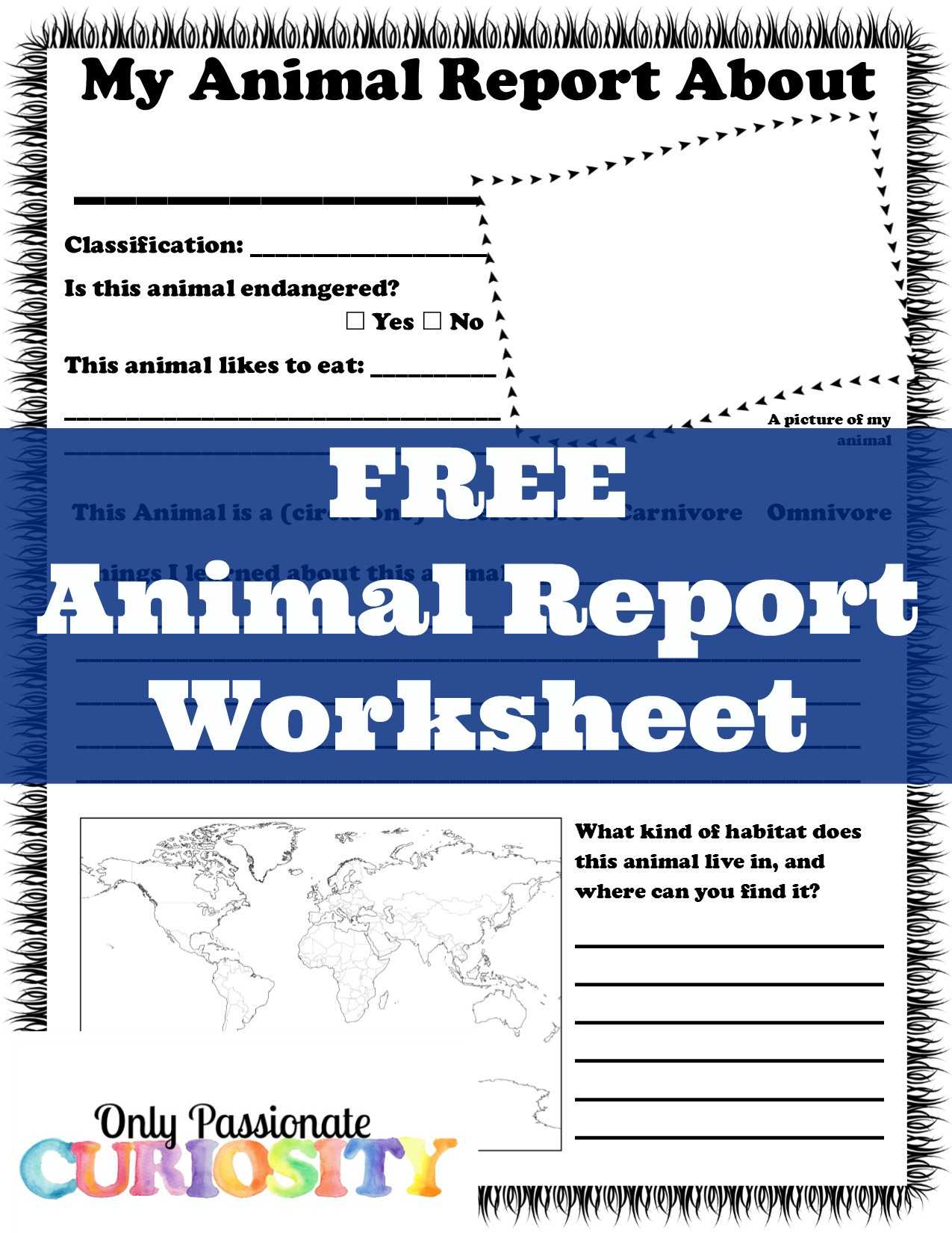 Animal Report Worksheet – Only Passionate Curiosity With Regard To Animal Report Template