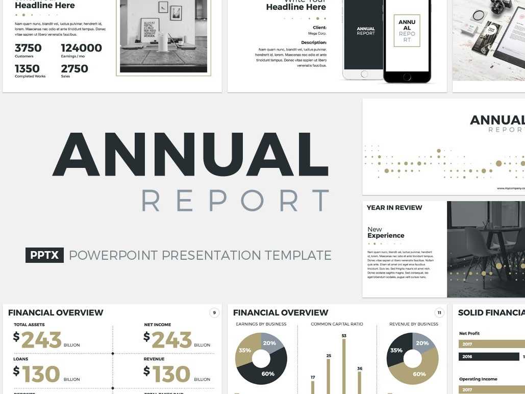 Annual Report Presentation Templatejetz Templates On In Annual Report Ppt Template