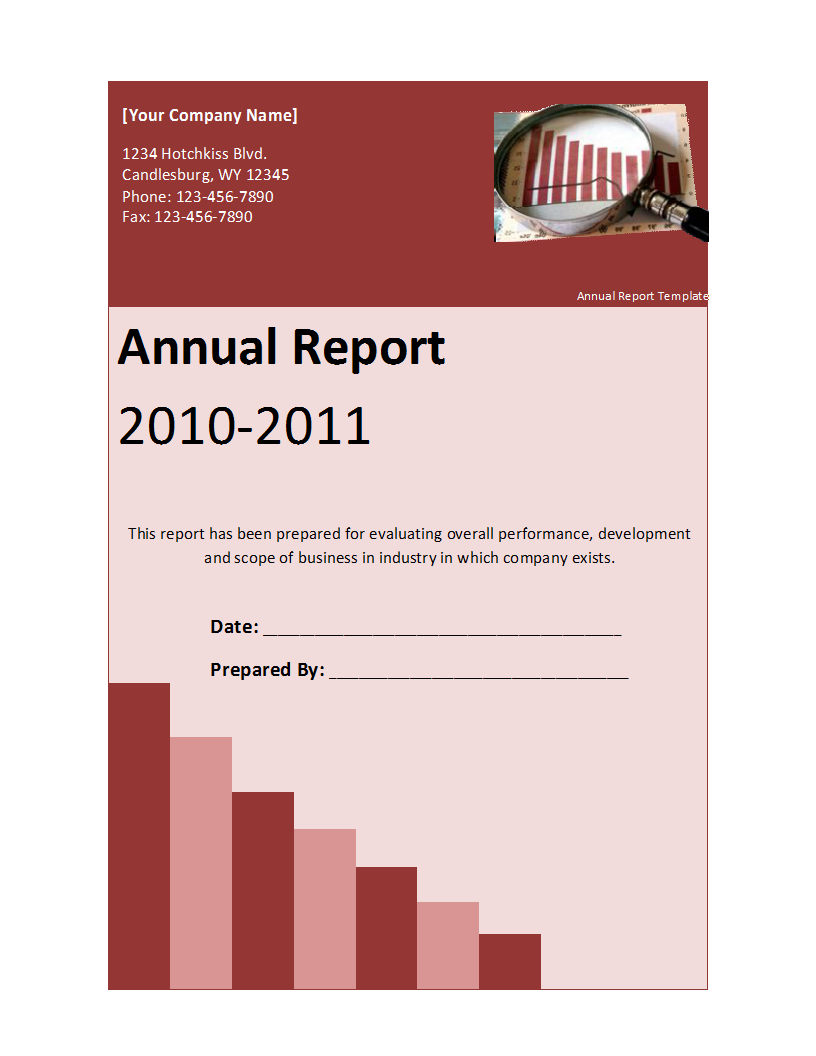 Annual Report Template In Annual Financial Report Template Word