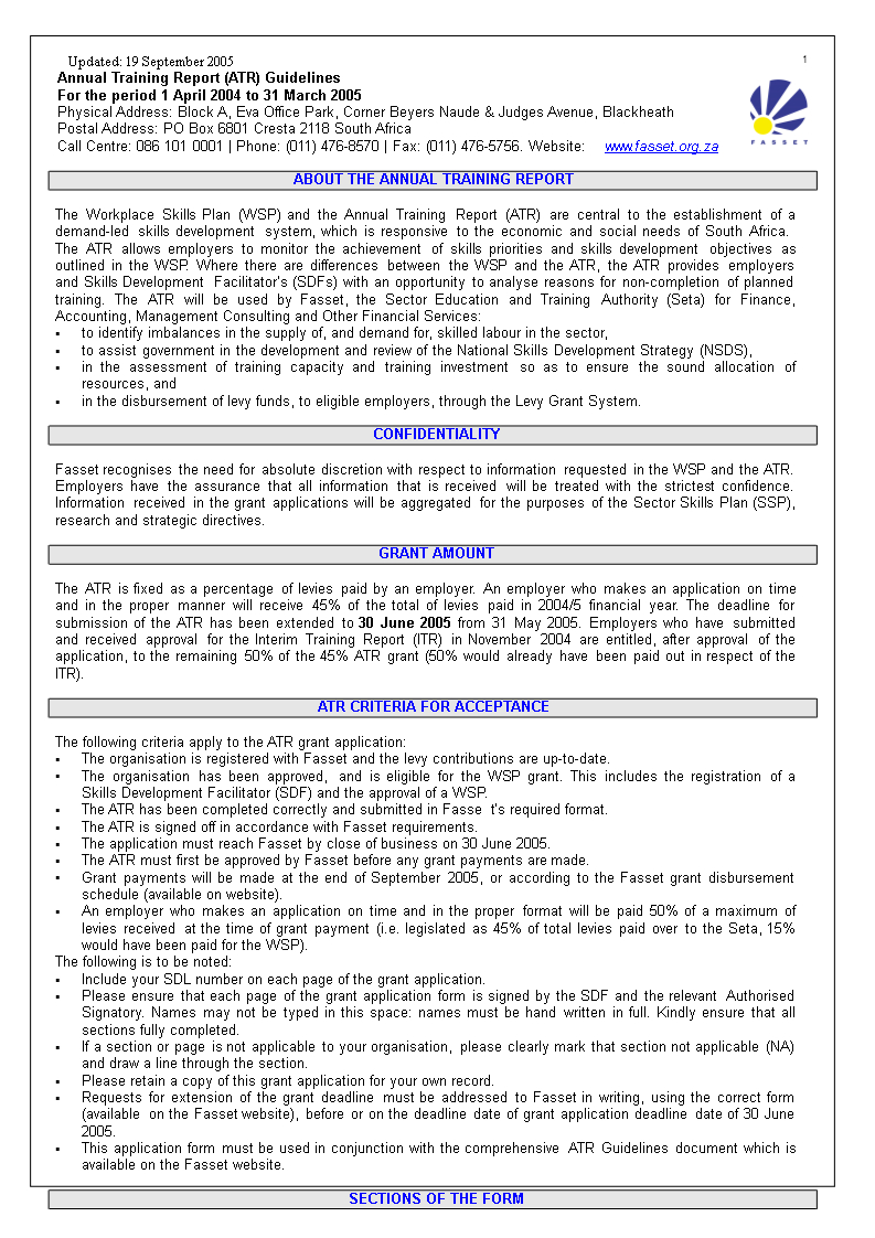 Annual Training Report Word | Templates At In Training Report Template Format
