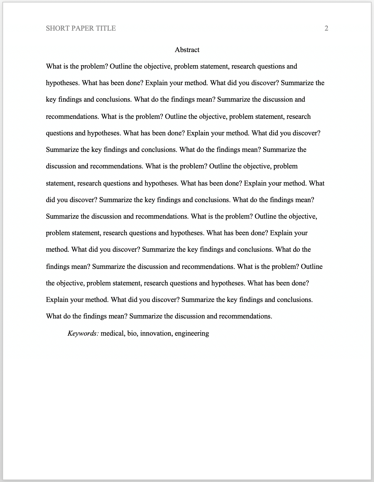 Apa Format For Academic Papers And Essays [Template] Throughout Research Report Sample Template