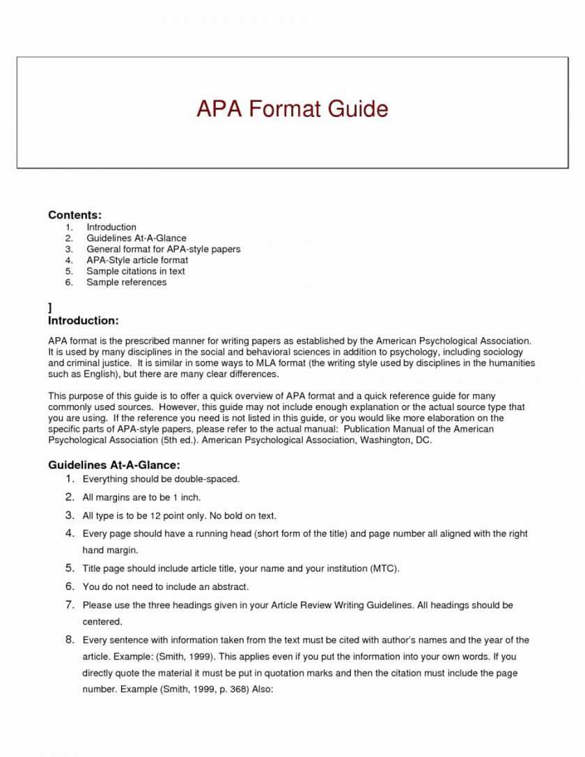 Apa Style Research Er Template Word Sample Outline 6Th With Regard To Word Apa Template 6Th Edition