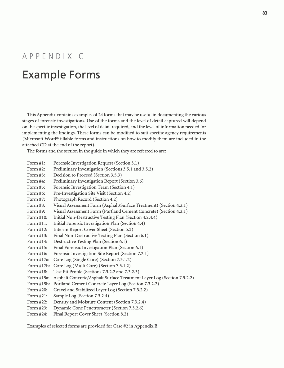 Appendix C – Example Forms | Guide For Conducting Forensic In Forensic Report Template