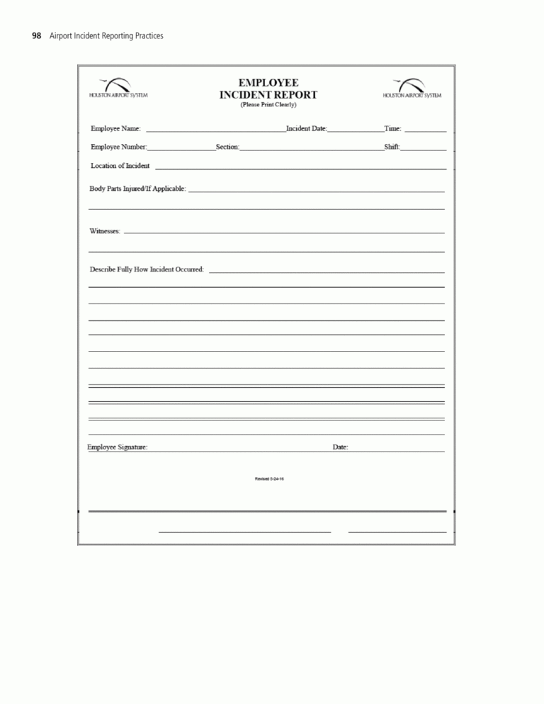 Customer Incident Report Form Template Best Layout Templates