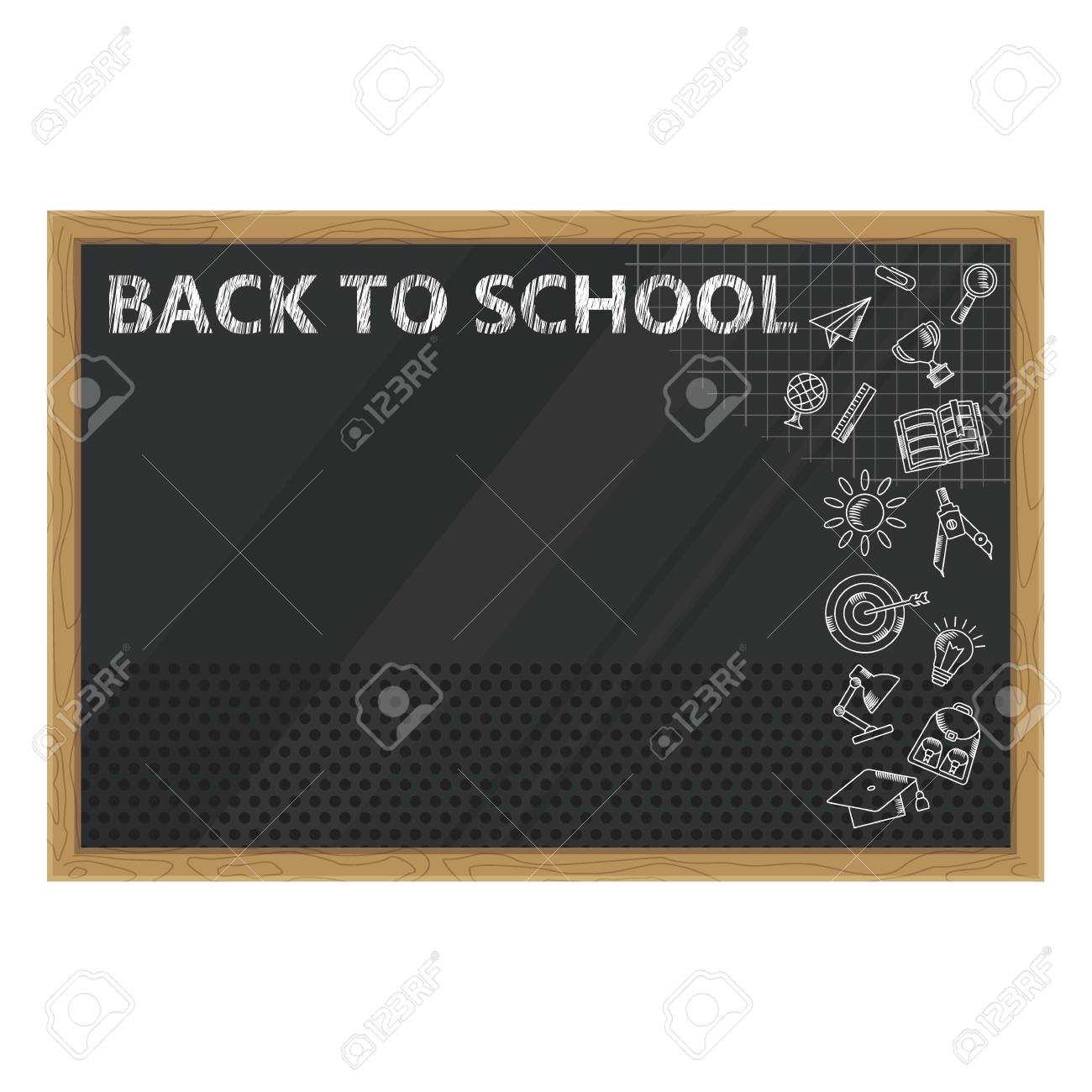 Back To School. Whiteboard In Classroom Poster And Banner Template.. Throughout Classroom Banner Template