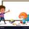 Banner Template With Boy And Girl In Classroom Regarding Classroom Banner Template
