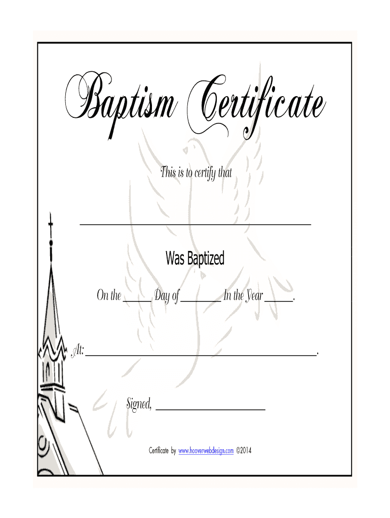 Baptism Certificates Templates – Fill Online, Printable Throughout Baptism Certificate Template Word