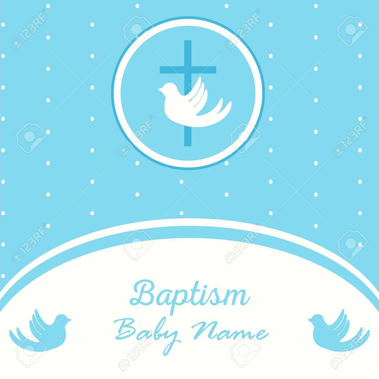 Baptism Invitation Card Template. Stock Vector Illustration For.. Inside Christening Banner Template Free