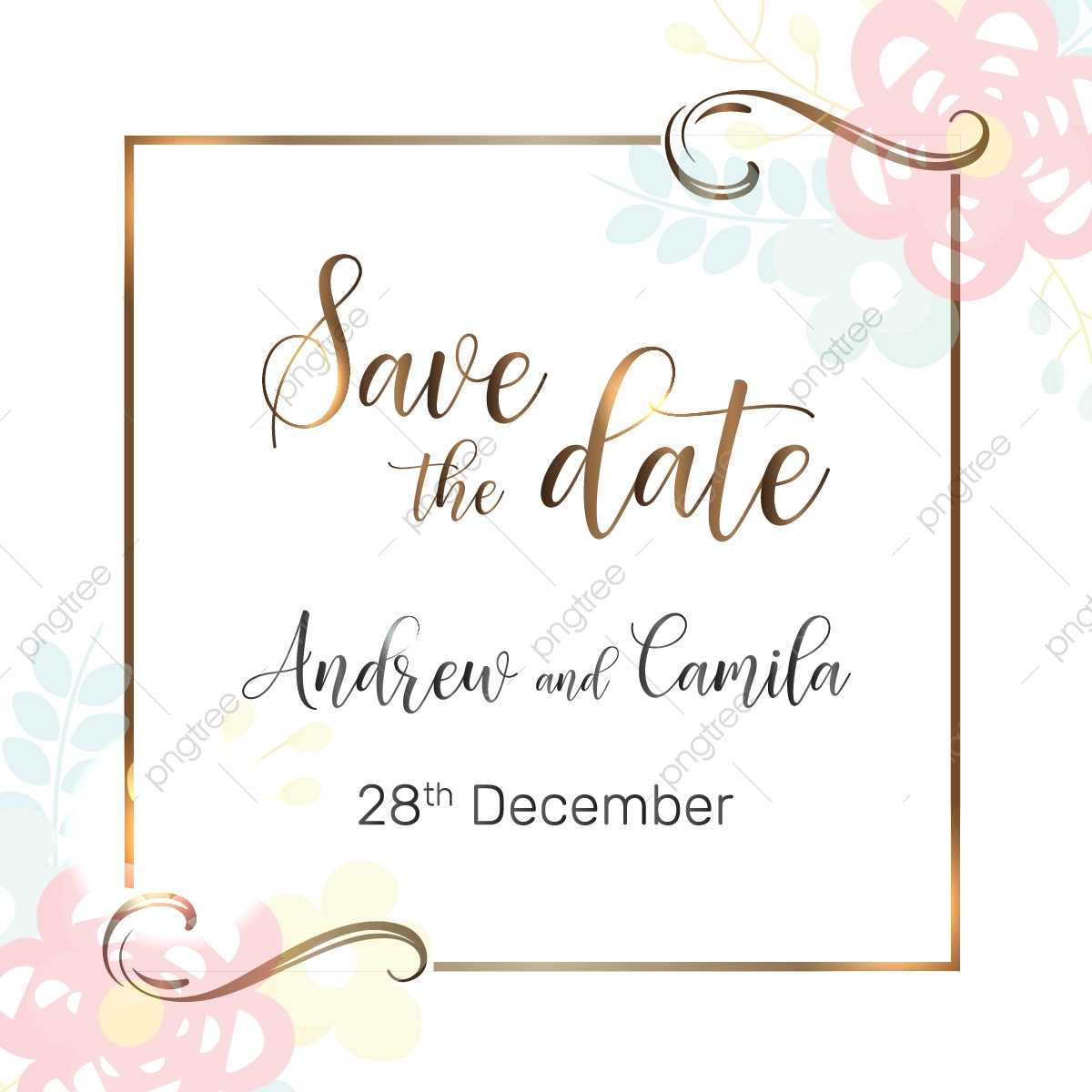 Beautiful Save The Date Wedding Invitation Template Pertaining To Save The Date Banner Template