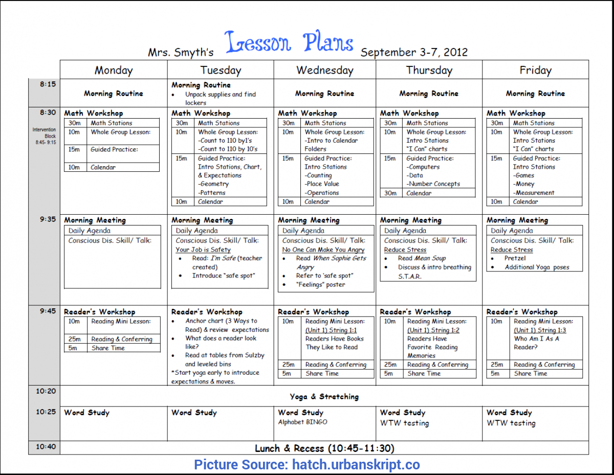 Best 25+ Lesson Plan Binder Ideas On Pinterest | Teache In Teacher Plan Book Template Word