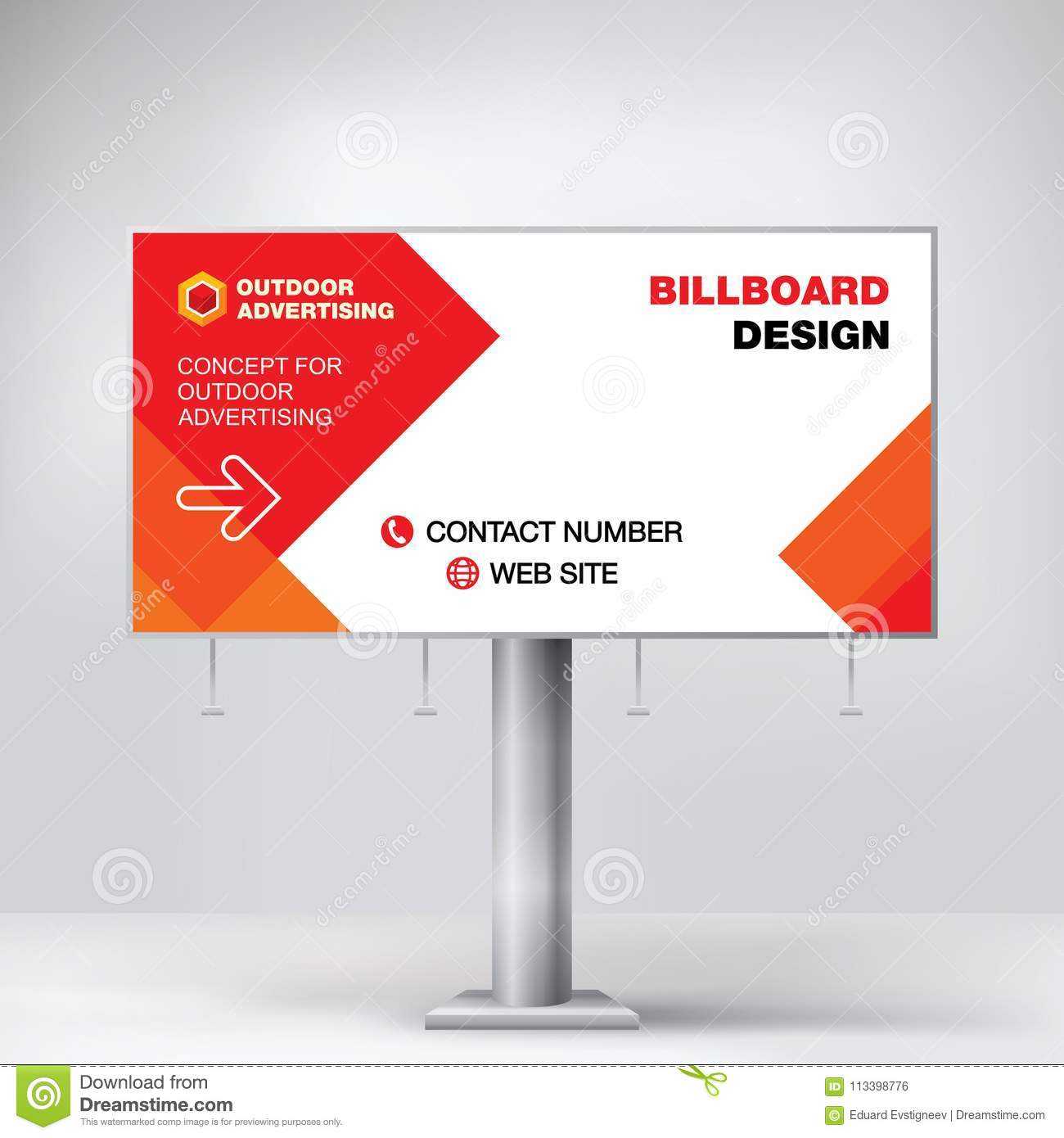 Billboard Design, Template For Outdoor Advertising, Modern Regarding Outdoor Banner Design Templates