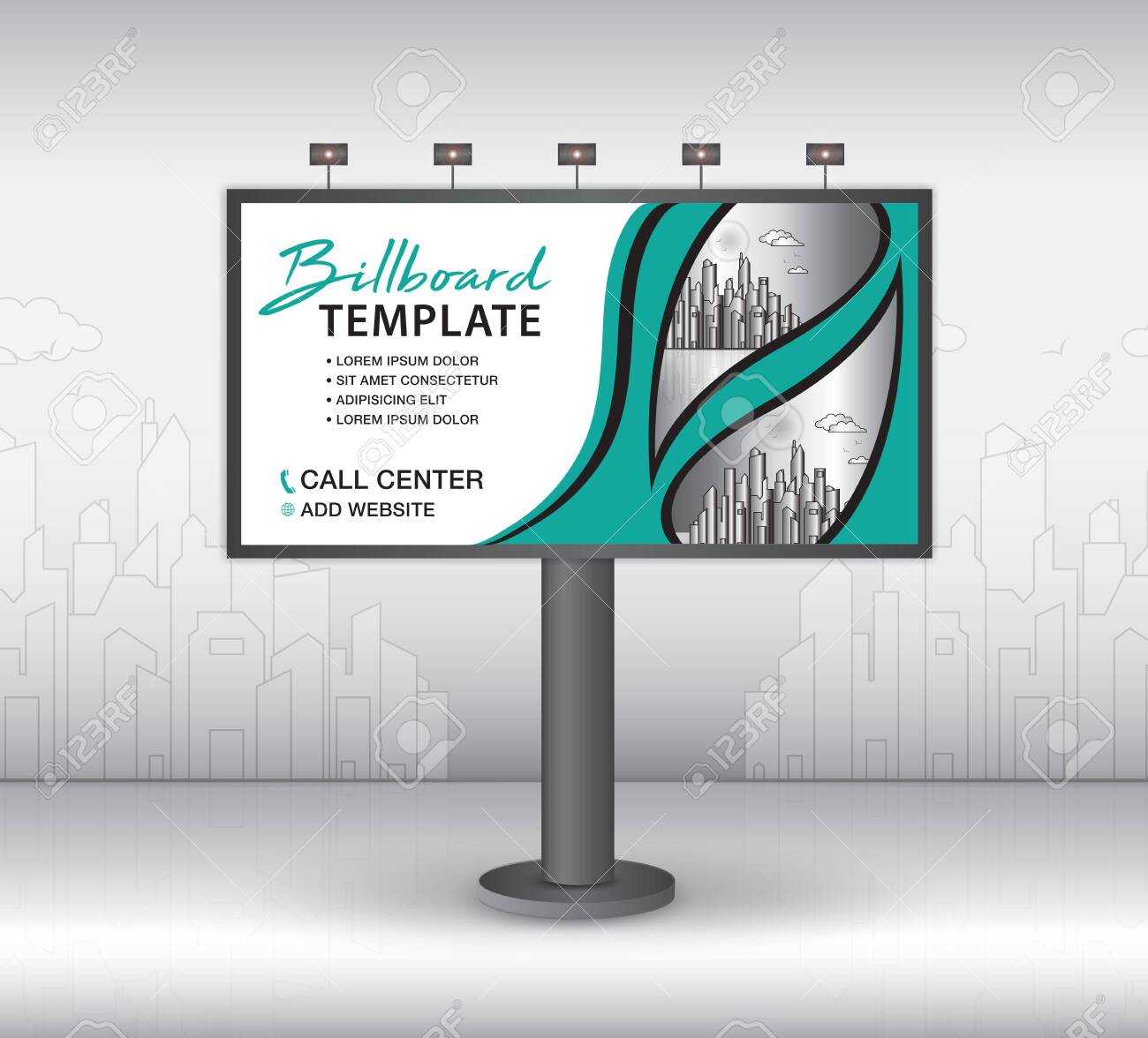 Billboard Design Vector, Banner Template, Advertisement, Realistic.. For Outdoor Banner Template