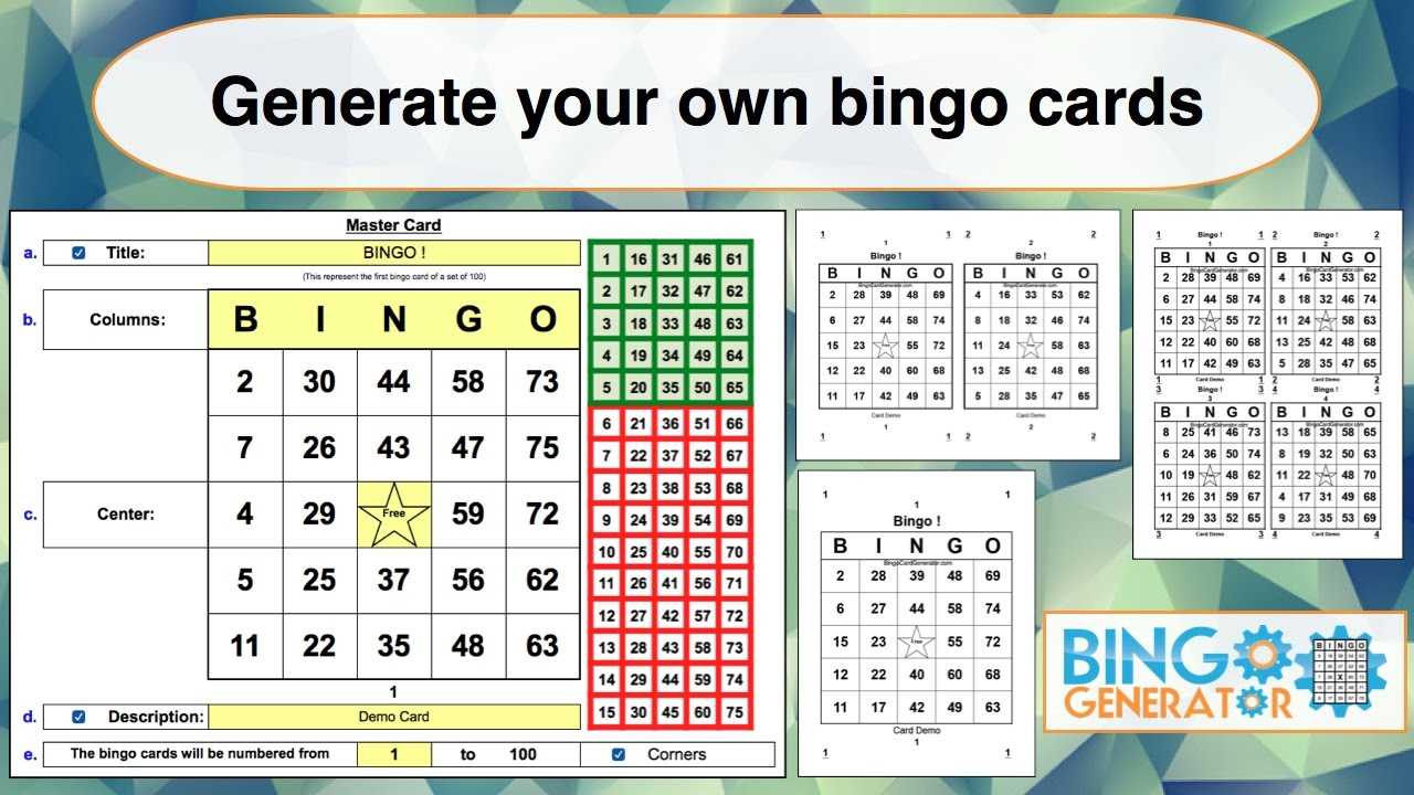 Bingo Card Generator Excel Tutorial With Blank Bingo Card Template Microsoft Word