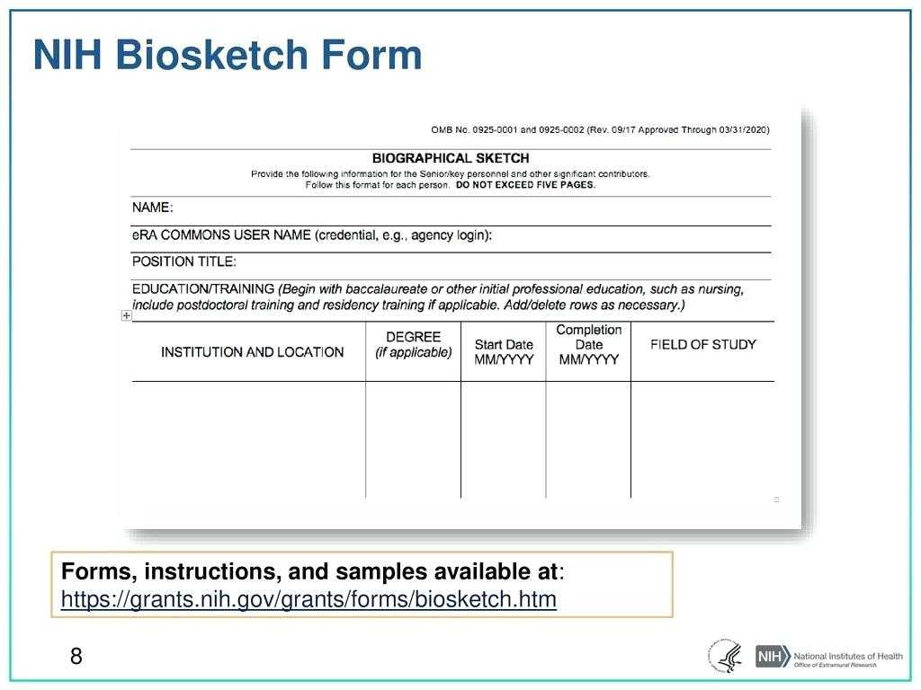 Biographical Sketch Template – Harryatkins Regarding Nih Biosketch Template Word