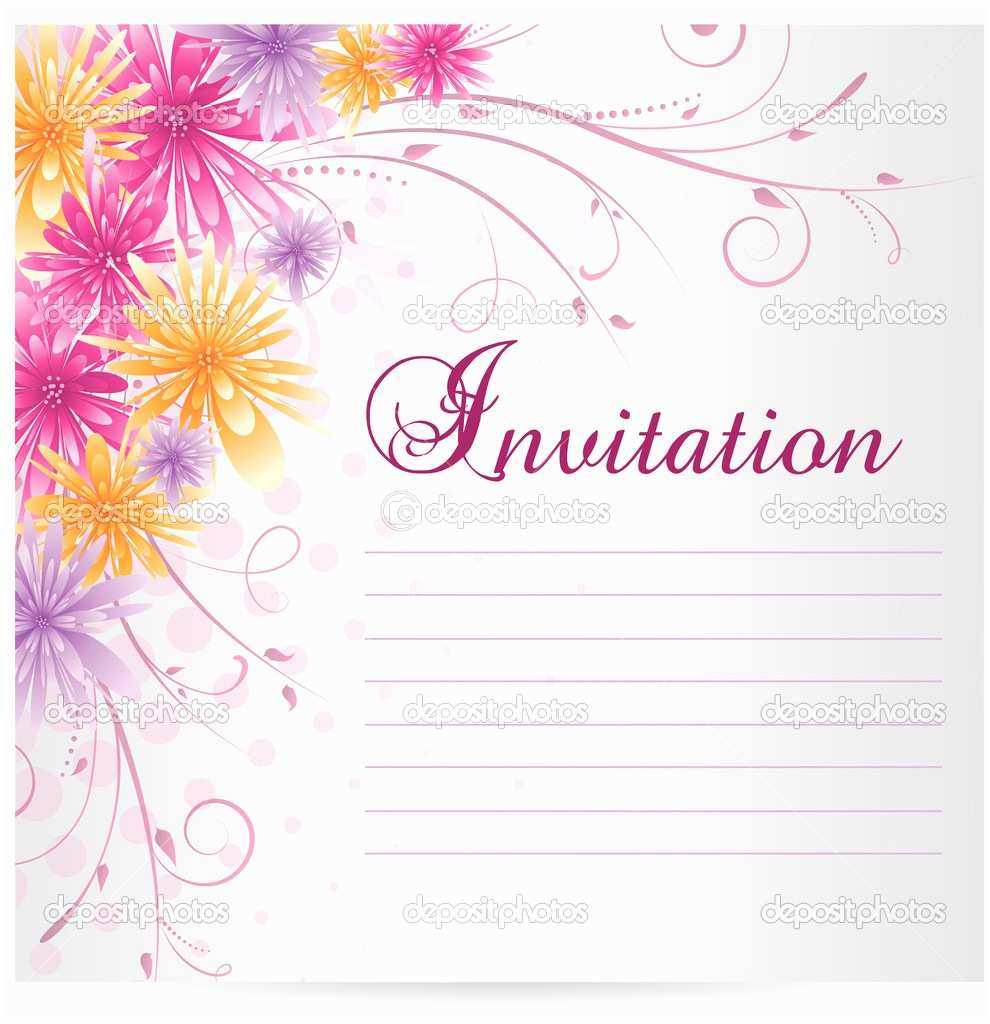 Blank Birthday Invitations Template For Invitation With Regard To Blank Templates For Invitations