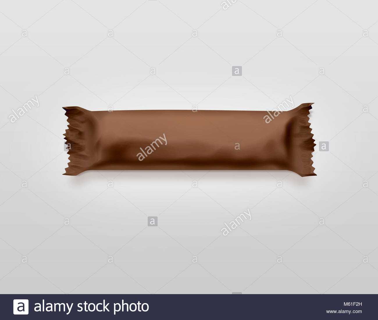 Blank Brown Candy Bar Plastic Wrap Mockup Isolated. Empty Regarding Blank Candy Bar Wrapper Template