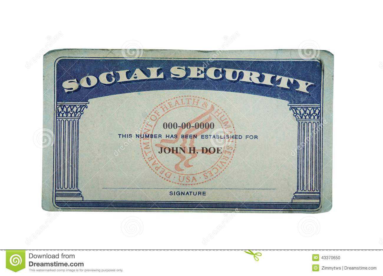 Blank Card Stock Photo. Image Of Financial, Card, Social In Blank Social Security Card Template Download