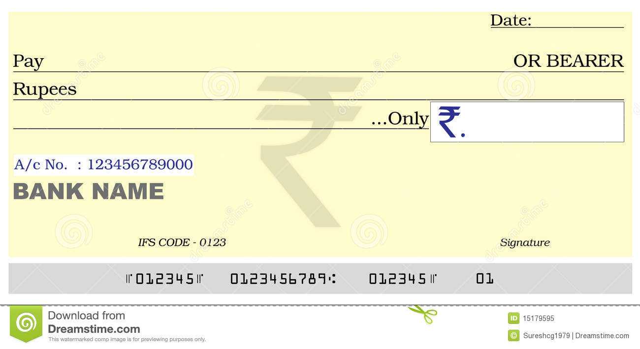 Blank Cheque Stock Illustration. Illustration Of Credit With Regard To Blank Cheque Template Download Free