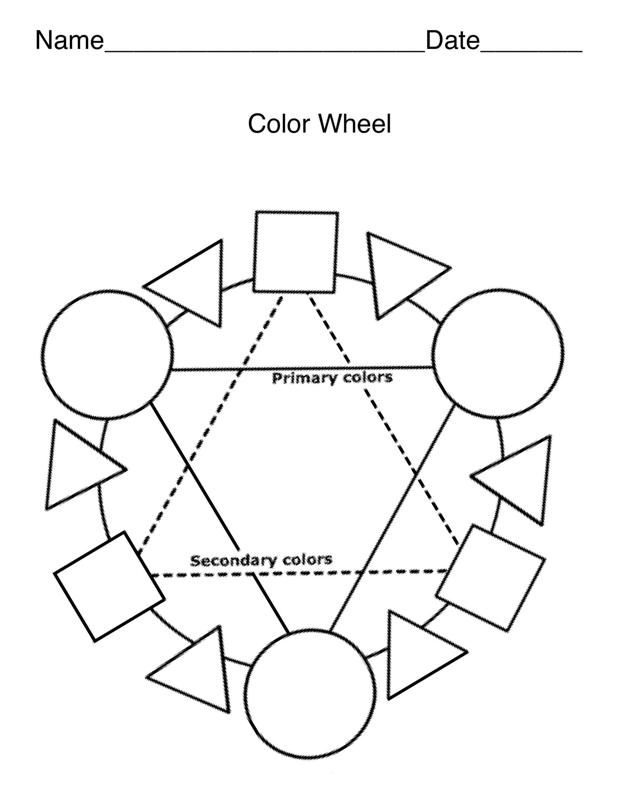 Blank Color Wheel Template. Tertiary Colors Blank Color Intended For Blank Color Wheel Template