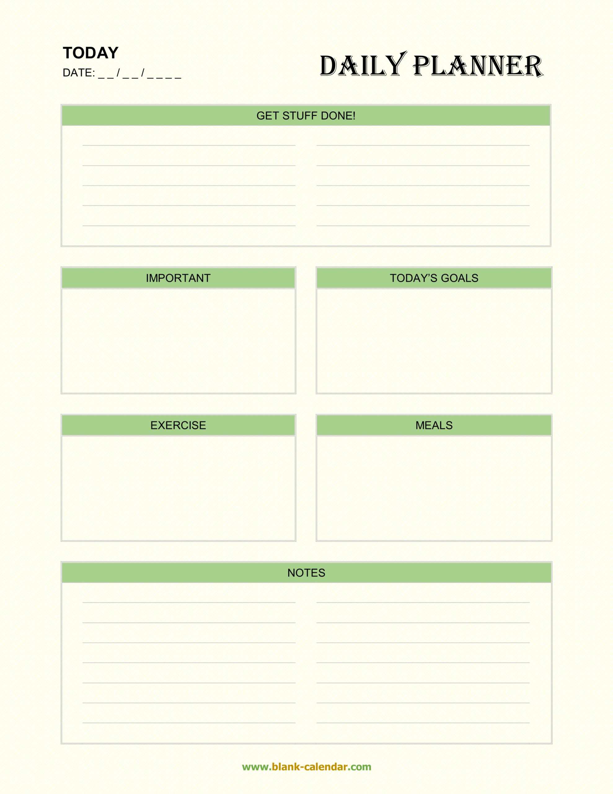Blank Daily Schedule Pdf – Calep.midnightpig.co With Printable Blank Daily Schedule Template