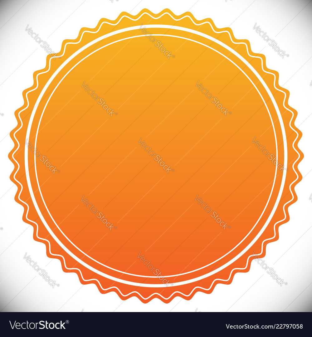 Blank Empty Stamp Seal Or Badge Template Inside Blank Seal Template