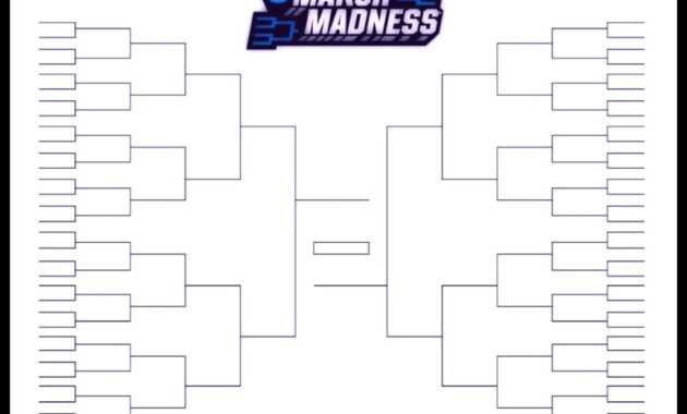 Blank March Madness Bracket Template - Dalep.midnightpig.co in Blank March Madness Bracket Template