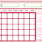 Blank Month Calendar – Pinks – Free Printable Downloads From With Regard To Blank One Month Calendar Template