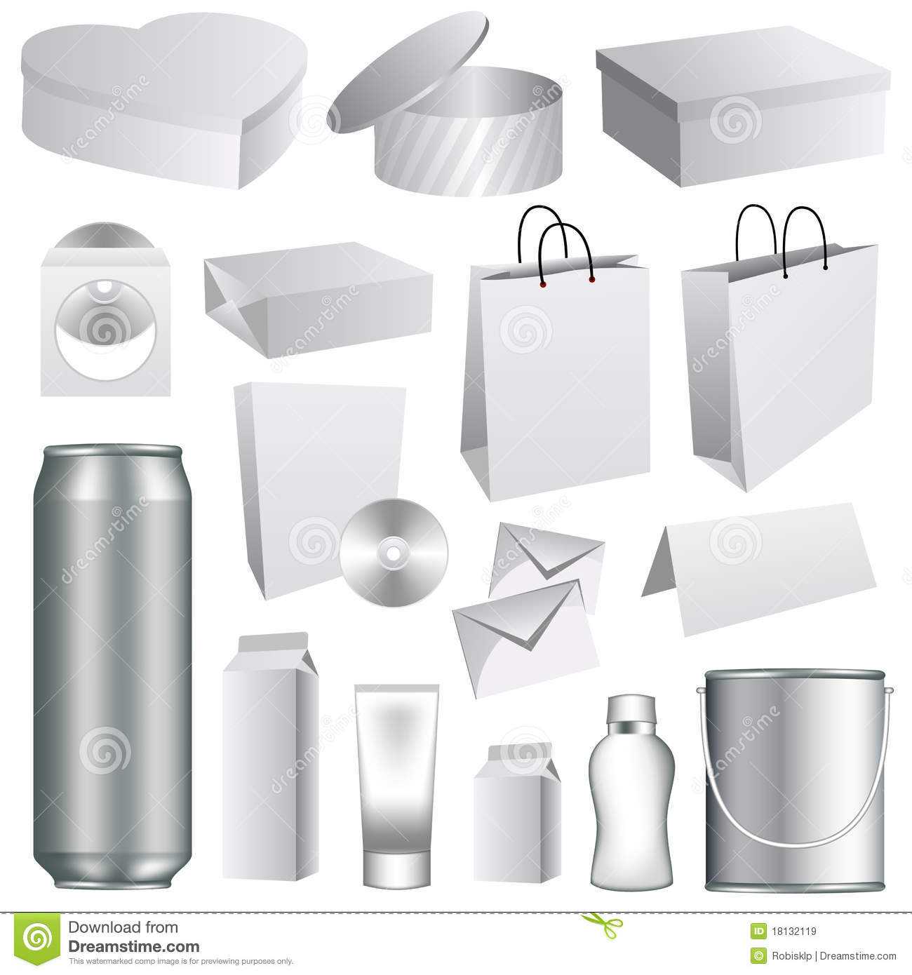 Blank Packaging Templates Stock Vector. Illustration Of Throughout Blank Packaging Templates