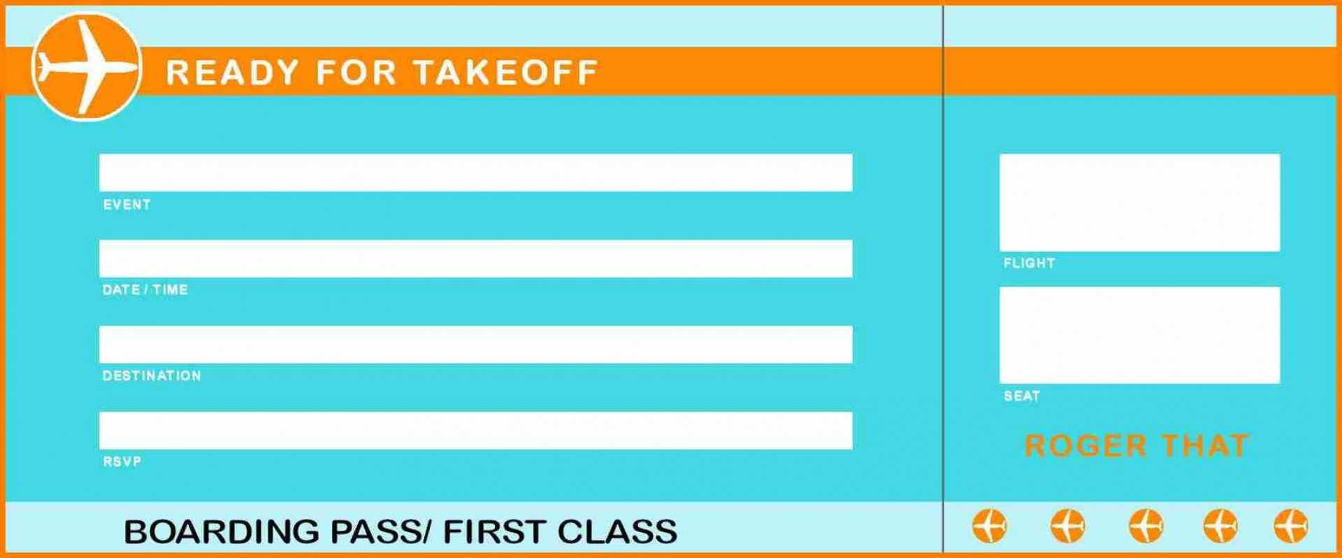 Blank Plane Ticket Clipart For Plane Ticket Template Word