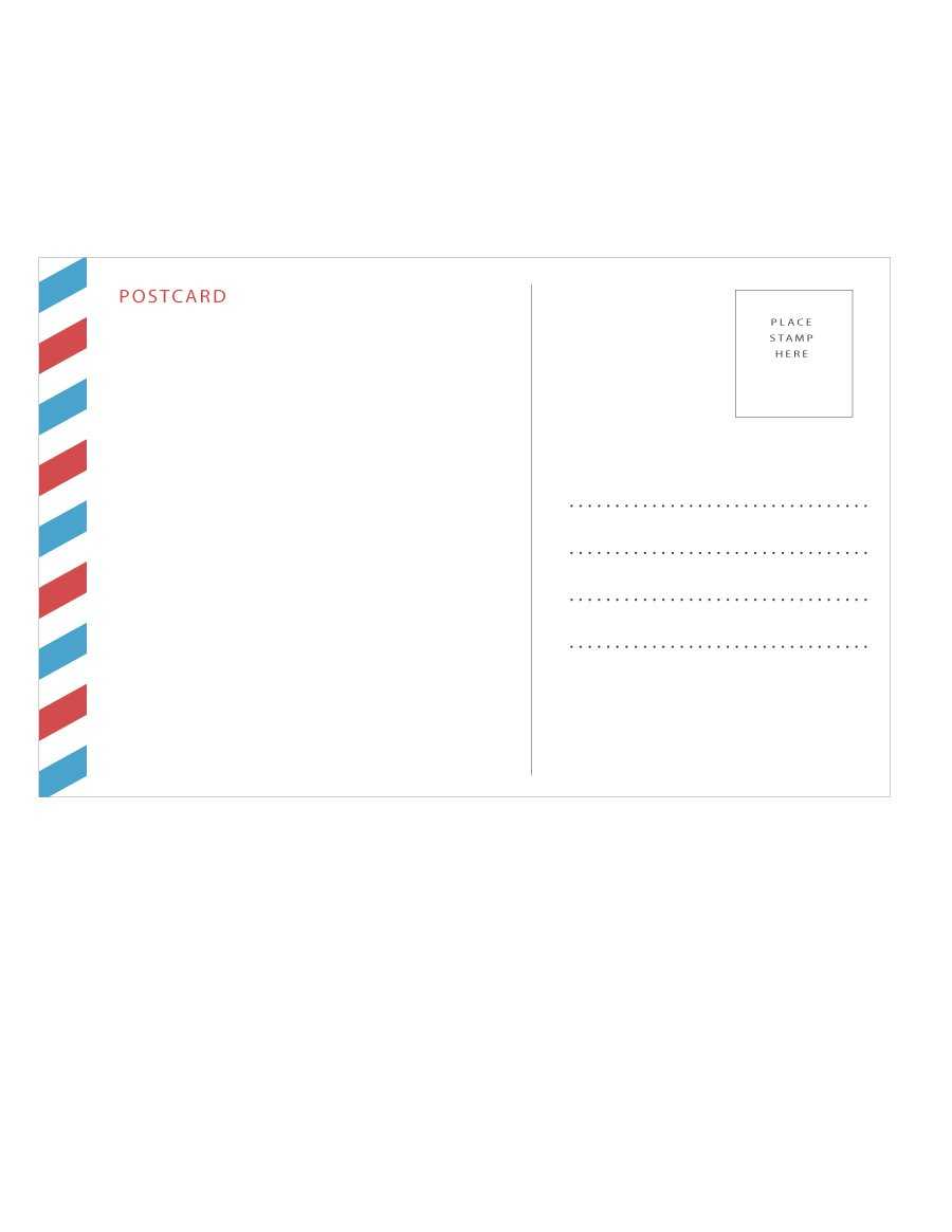 Blank Postcard Template – Dalep.midnightpig.co Throughout Free Blank Postcard Template For Word