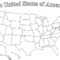 Blank Printable Map Of The United States And Canada Best throughout Blank Template Of The United States