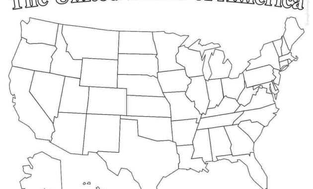 Blank Printable Map Of The United States And Canada Best throughout Blank Template Of The United States