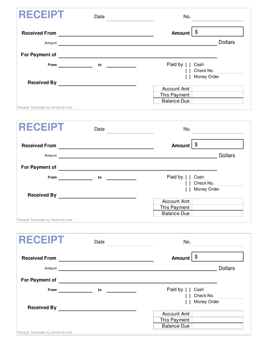 Blank Receipt Template New For Business – Edit, Fill, Sign For Blank Business Check Template Word