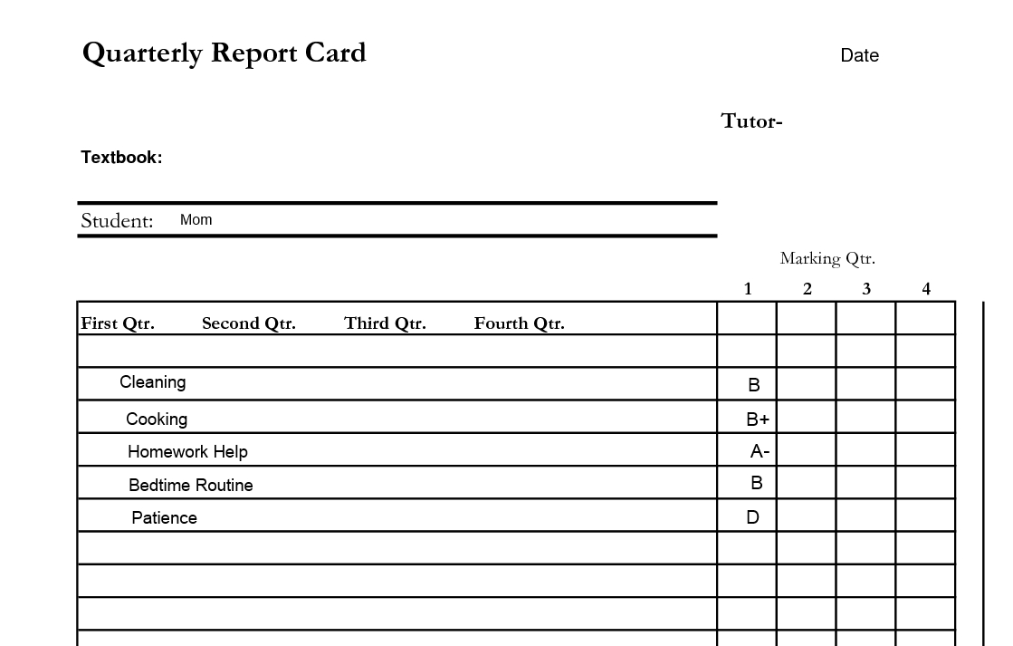 Blank Report Card – Dalep.midnightpig.co Throughout Fake College Report Card Template