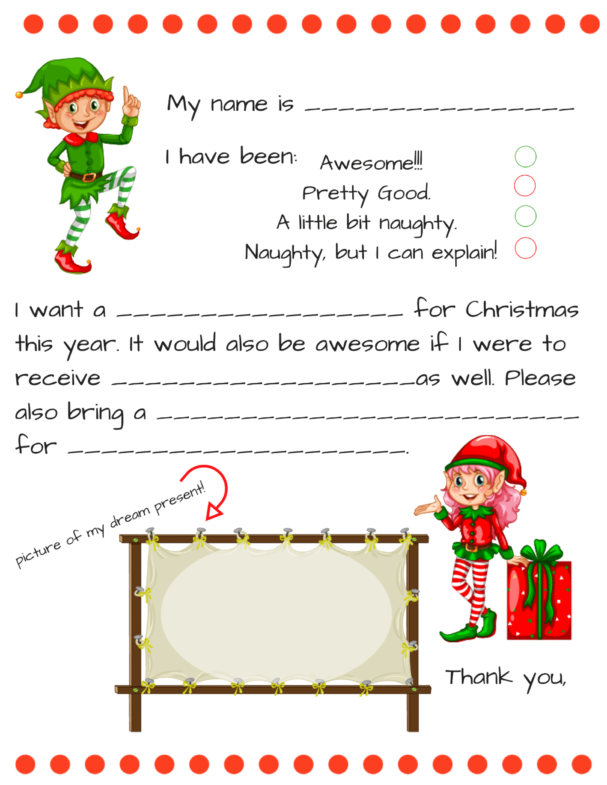 Blank Santa Letter Template Free - Calep.midnightpig.co Pertaining To Letter From Santa Template Word