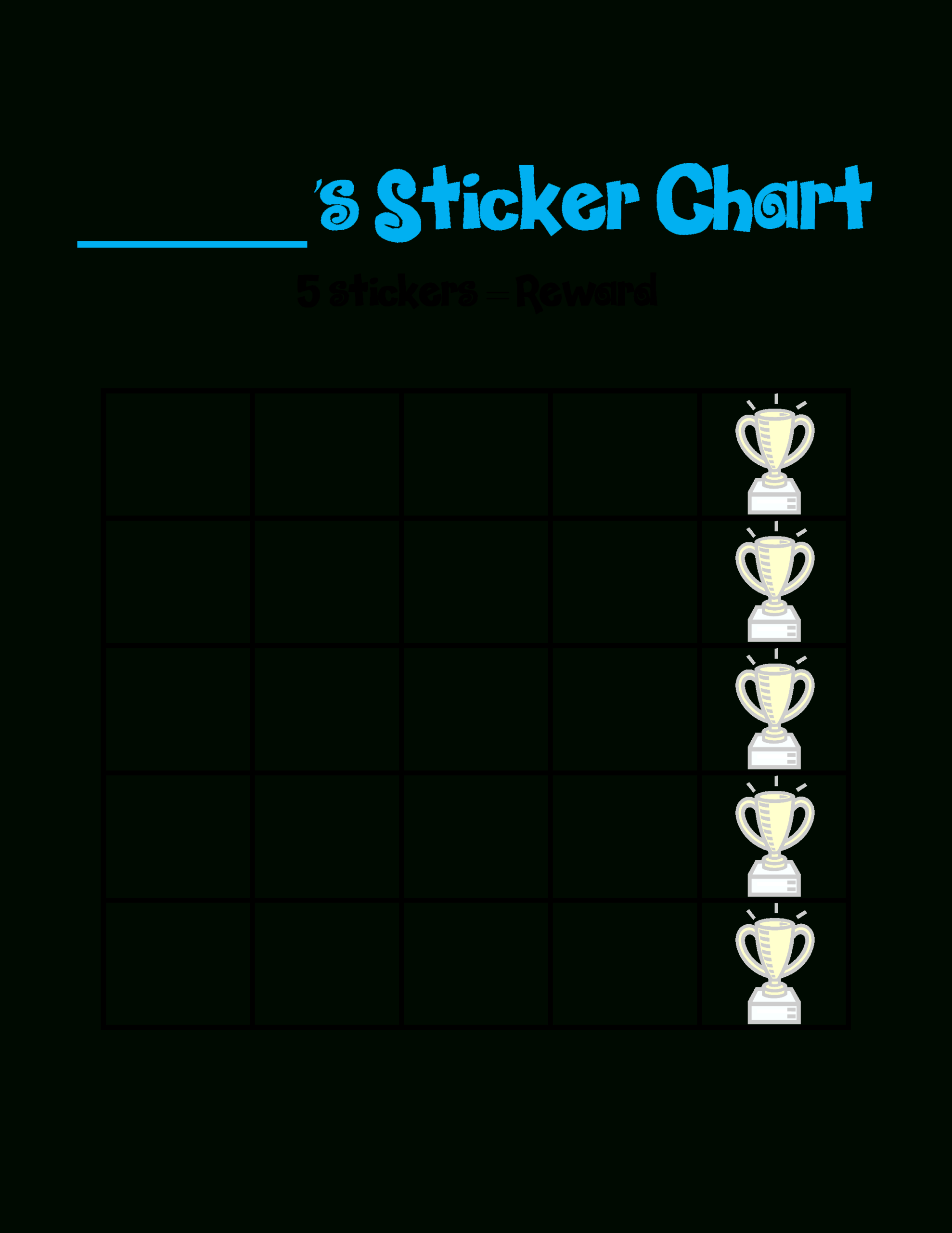 Blank Sticker Chart - Dalep.midnightpig.co For Blank Reward Chart Template