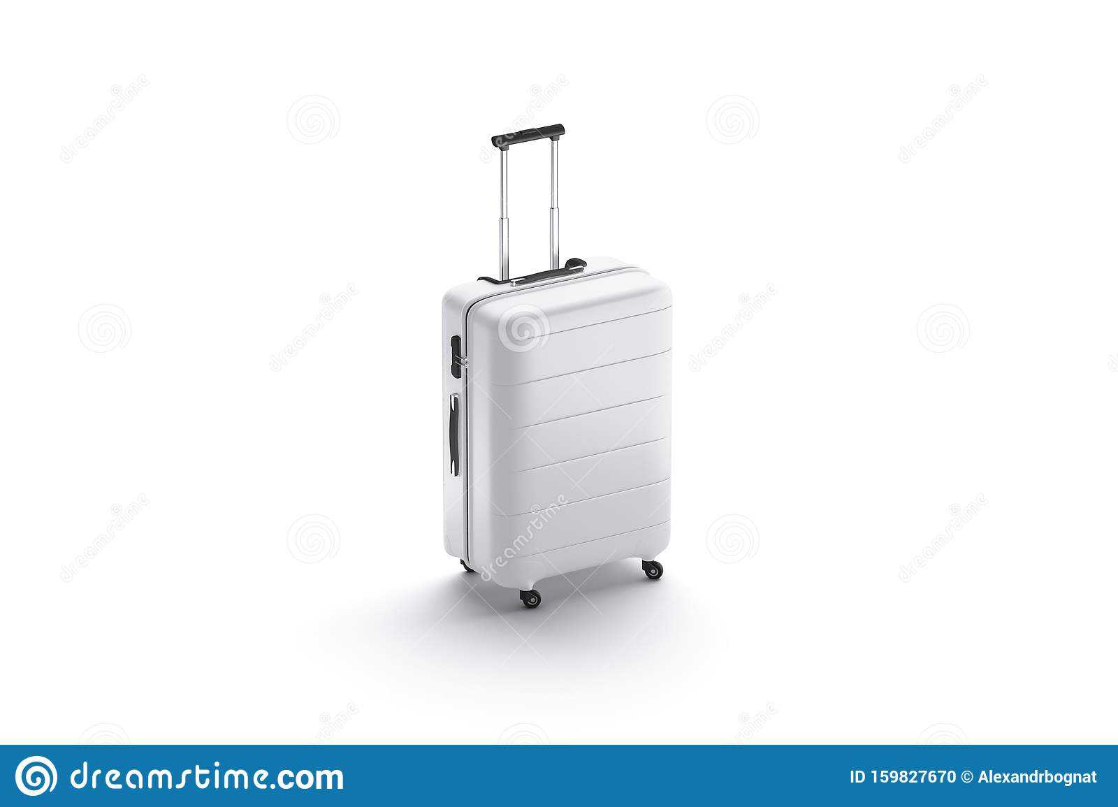Blank White Suitcase With Handle Mockup Stand Isolated Stock With Blank Suitcase Template