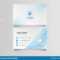 Blue Business Card Template Illustration Design. Identity For Blank Business Card Template Download