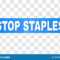 Blue Stripe With Stop Staples Text Stock Vector With Regard To Staples Banner Template