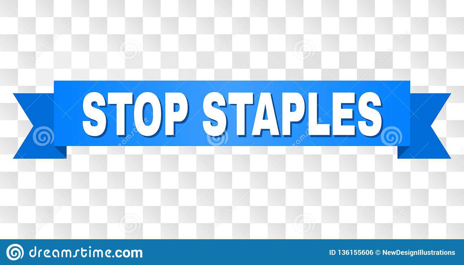 Blue Stripe With Stop Staples Text Stock Vector With Regard To Staples Banner Template