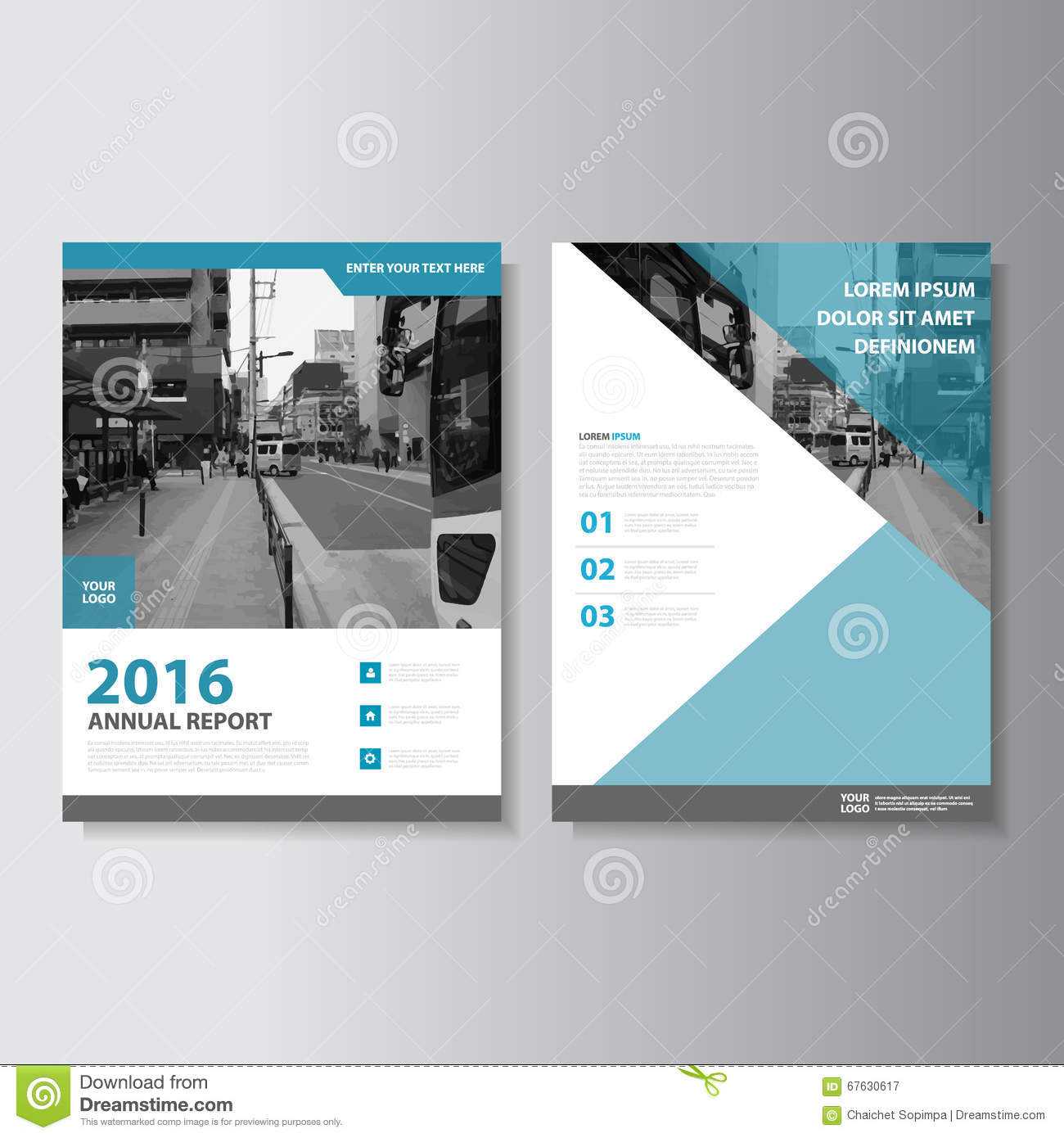 Blue Vector Magazine Annual Report Leaflet Brochure Flyer Pertaining To Annual Report Template Word Free Download
