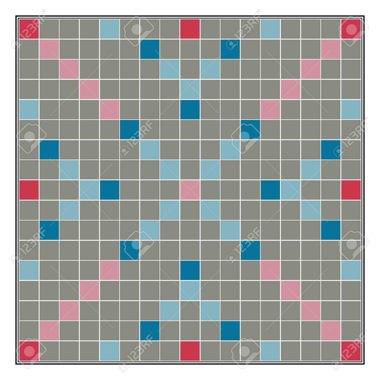 Board Game Making Words From Letters Scrabble, Vector Template.. Inside Making Words Template