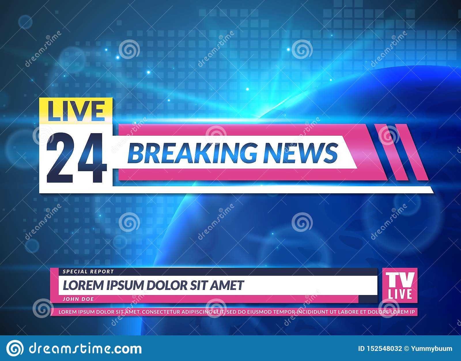 Breaking News. Tv Reporting Screen Banner Template Design Regarding News Report Template