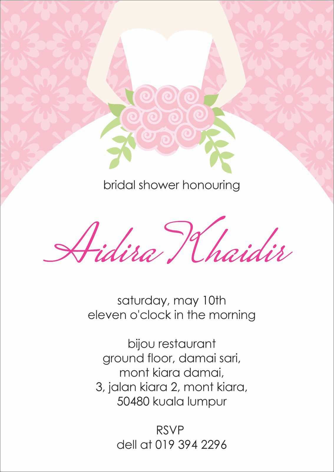 Bridal Shower Invitation Templates : Bridal Shower Throughout Blank Bridal Shower Invitations Templates