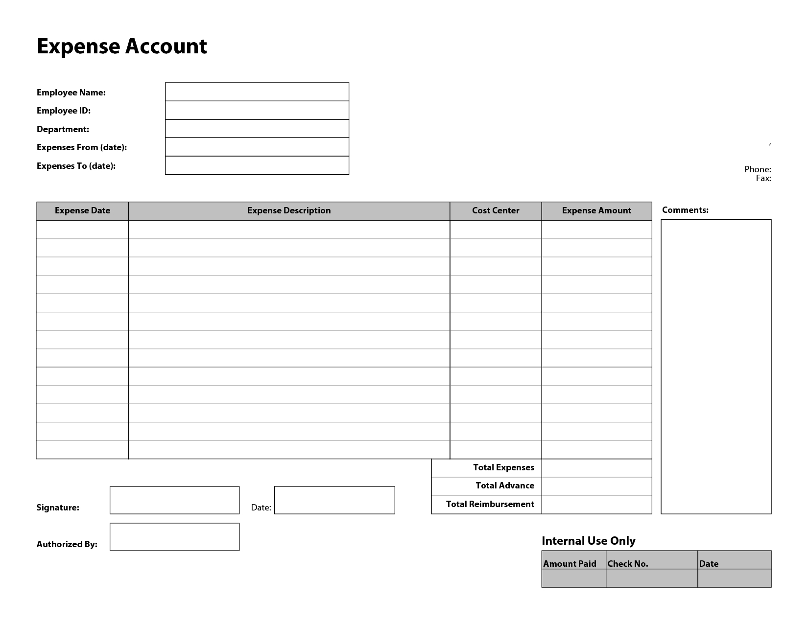 Brilliant Expense Report Template And Form For Your Company Pertaining To Donation Report Template
