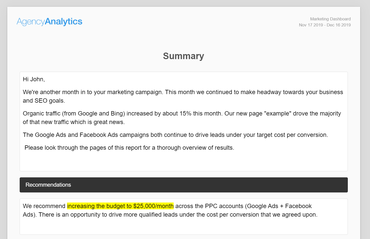 Build A Monthly Marketing Report With Our Template [+ Top 10 In Business Review Report Template