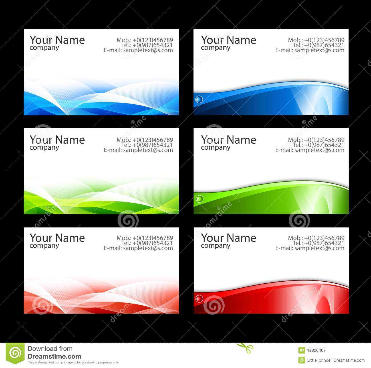 Business Cards Templates Stock Illustration. Illustration Of With Regard To Free Business Cards Templates For Word