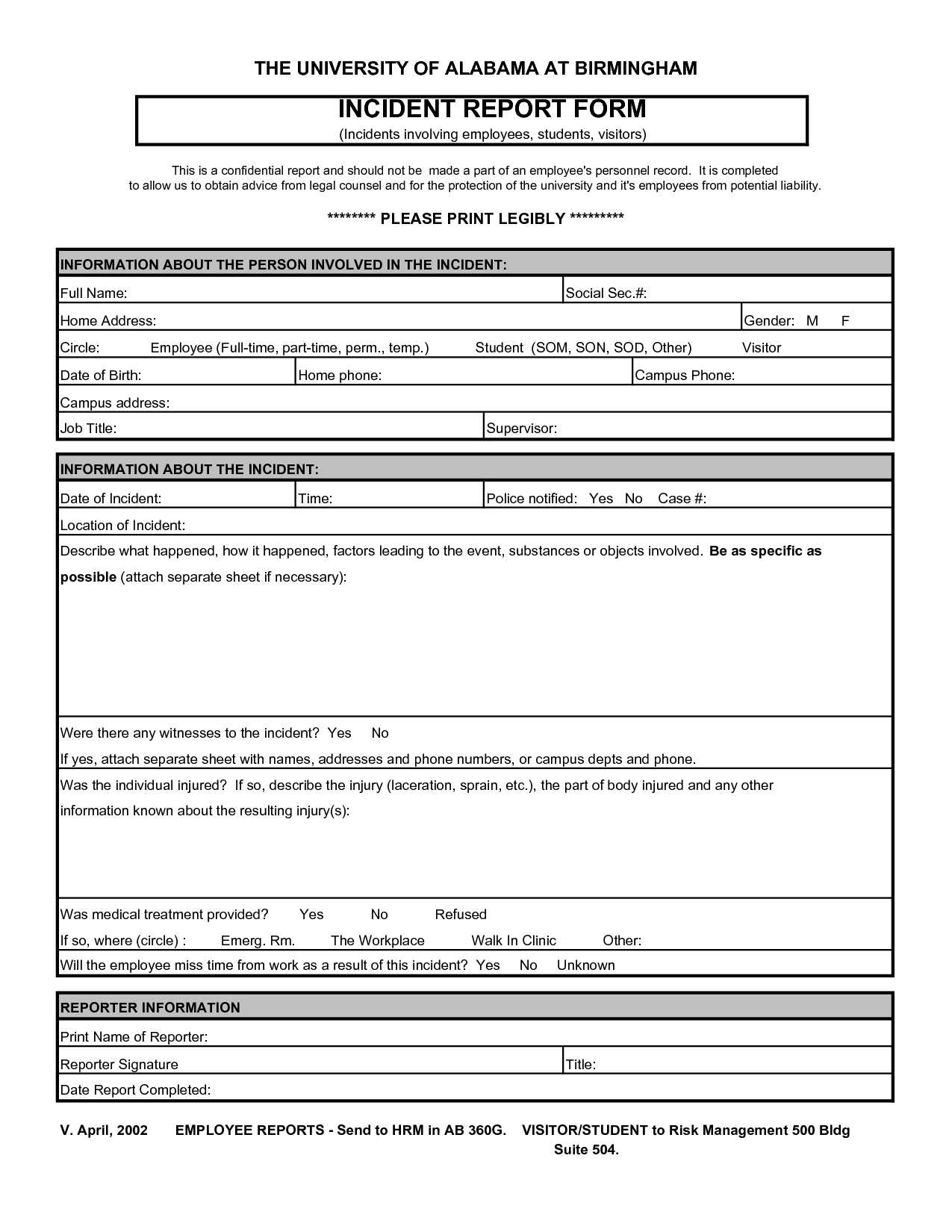 Business Incident Report | Apcc2017 Intended For Incident Report Form Template Doc